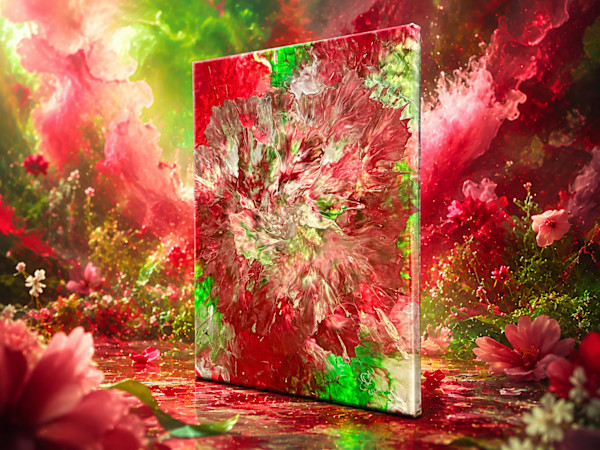 Festive Burst | 14 x 11 x 1 in | Abstract Painting by JD Hecht | Creatively Cutz Studio, Image 1.