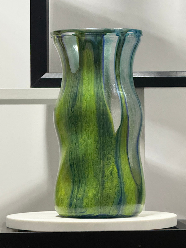 LumenGlow | 8.75 x 4.25 in | Painted Glass by JD Hecht | Creatively Cutz Studio, Image 1.