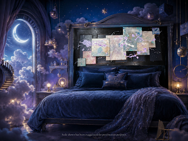 Moonlit Nautilus | 36 x 77 x 7 in | Mixed Media Artwork by JD Hecht | Creatively Cutz Studio, Image 1.