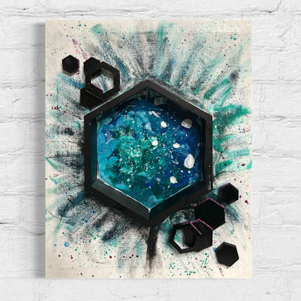 The Fifth Chamber | 20 x 16 x 1 in | Mixed Media Artwork by JD Hecht | Creatively Cutz Studio