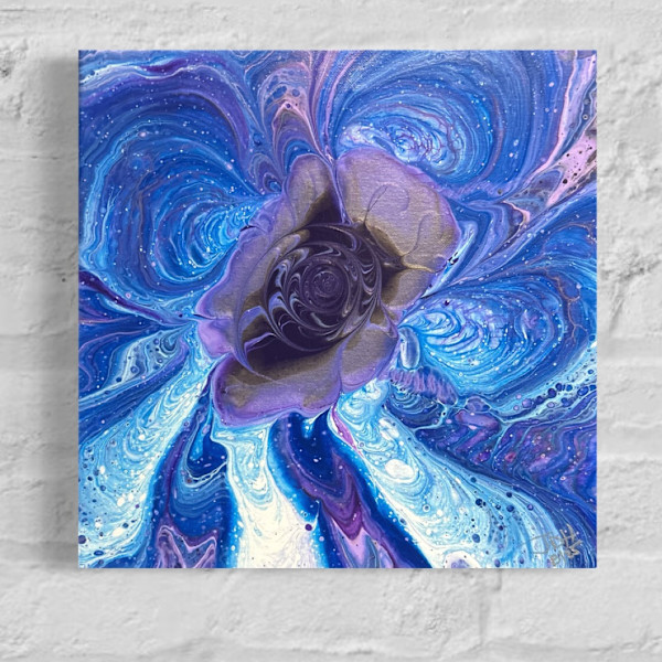 At the Center, A Moonlit Rose Blooms by JD Hecht