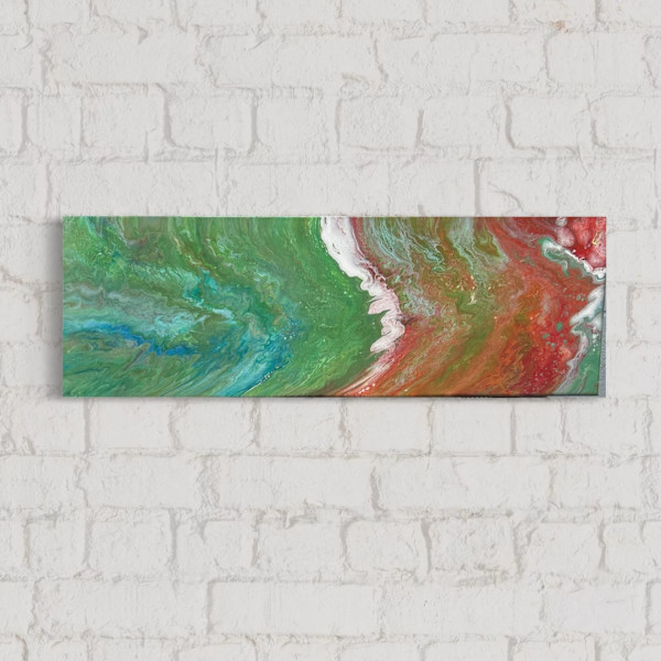Encroachment Line | 12 x 36 x 1 in | Abstract Painting by JD Hecht | Creatively Cutz Studio, Image 1.