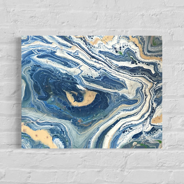 Eye of the Current | 16 x 20 x 1 in | Raw Canvas Painting by JD Hecht | Creatively Cutz Studio, Image 1.