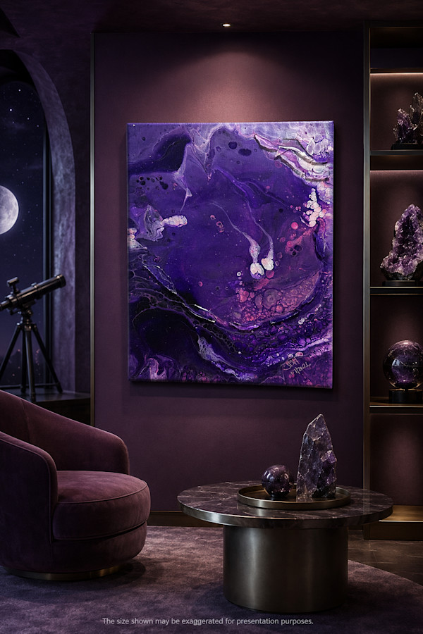 Lunacuna | 14 x 11 x 1 in | Mixed Media Artwork by JD Hecht | Creatively Cutz Studio, Image 1.
