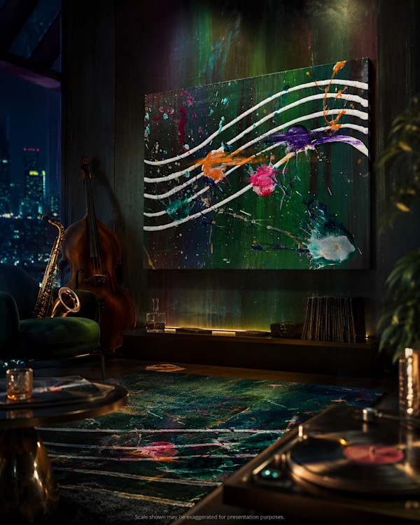 Painted Melodies | 12 x 16 x 1 in | Abstract Painting by JD Hecht | Creatively Cutz Studio, Image 1.