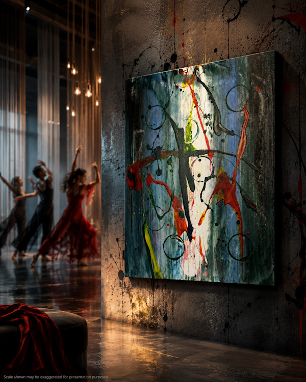 Rhythm Dancers | 14 x 11 x 1 in | Abstract Painting by JD Hecht | Creatively Cutz Studio, Image 1.