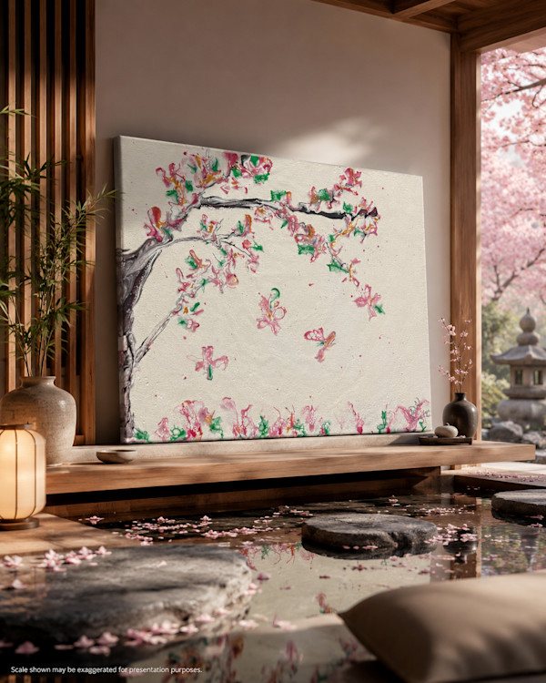 Sakura Serenity | 11 x 14 x 1 in | Abstract Painting by JD Hecht | Creatively Cutz Studio, Image 1.