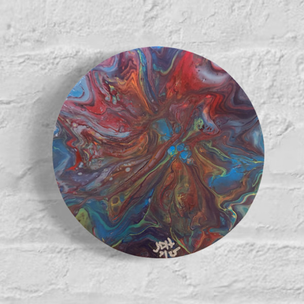 Chromatic Currents: Maroon Blue by JD Hecht