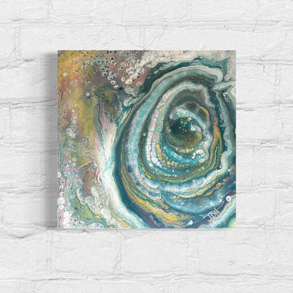 Cradle of Becoming | 12 x 12 x 1 in | Abstract Painting by JD Hecht | Creatively Cutz Studio, Image 1.
