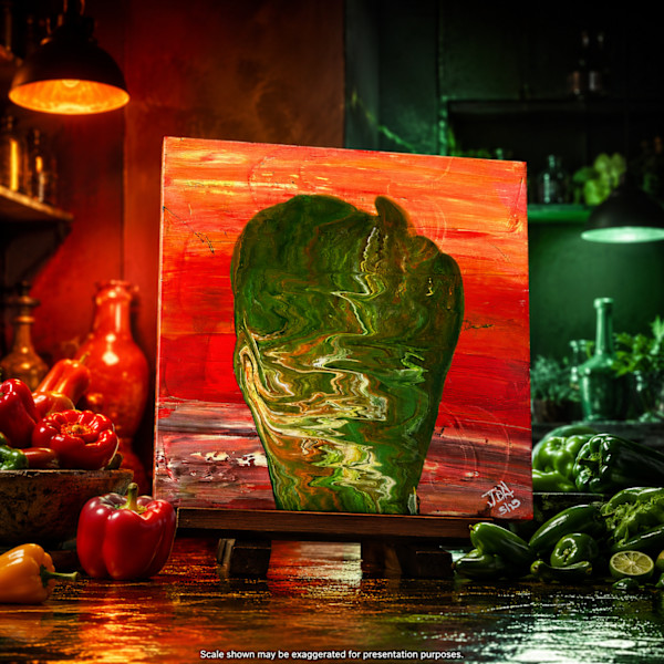 Split Personality Produce | 12 x 12 x 1 in | Abstract Painting by JD Hecht | Creatively Cutz Studio