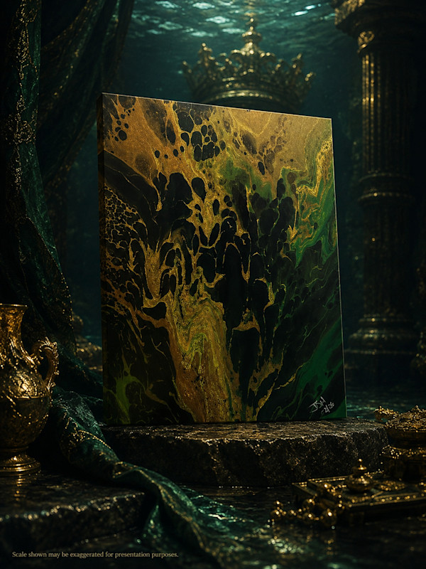 The Crown Beneath | 20 x 16 x 1 in | Collaborative Artwork by JD Hecht | Creatively Cutz Studio