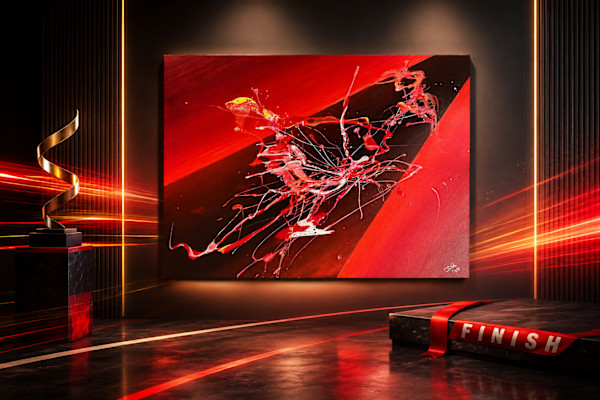 Last Stride | 30 x 40 x 1 in | Abstract Painting by JD Hecht | Creatively Cutz Studio
