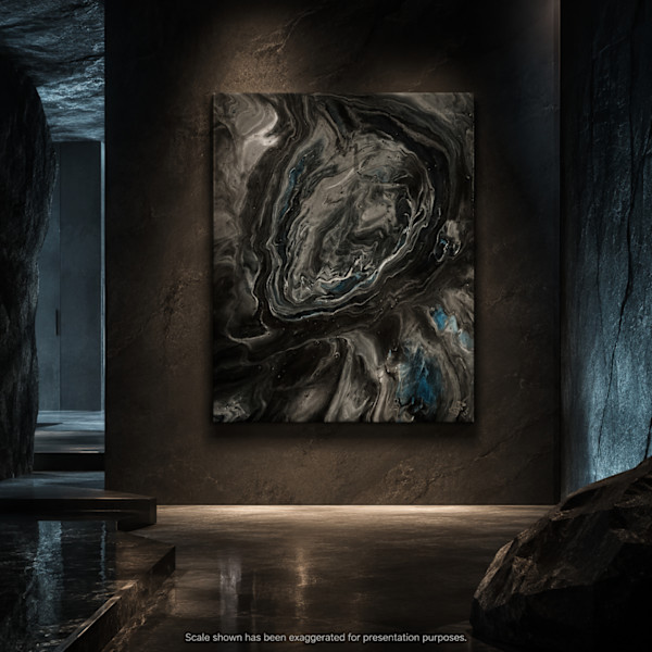 Eclipse of Silence | 14 x 11 x 1 in | Abstract Painting by JD Hecht | Creatively Cutz Studio, Image 1.