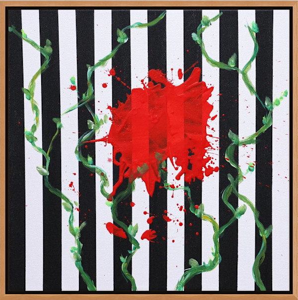 Red Wallpaper Flower by Kate Hessling