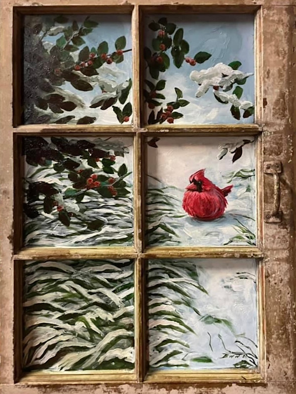Snow Day Cardinal by Beth Walldorf