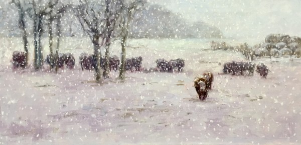 Goose Feather Flakes and Hay by Ginny Butcher