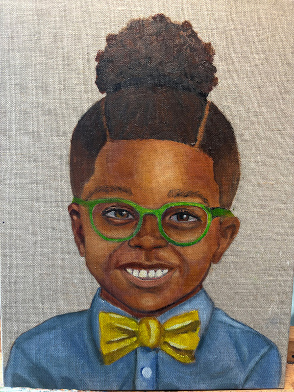 Man Bun and Bowtie Smiles by Suzette Royster, Image 1.