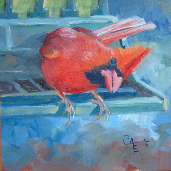 At the Feeder I by Catherine Kauffman