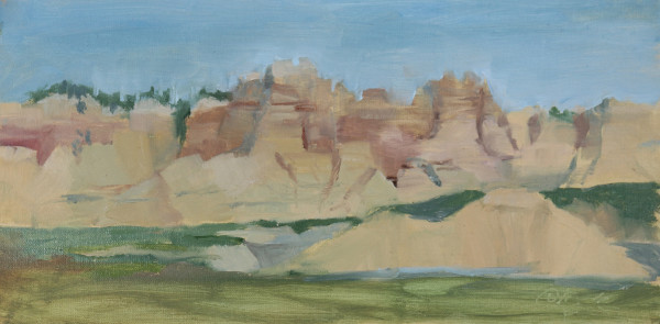 A Plein Air Study in the Badlands by Catherine Kauffman