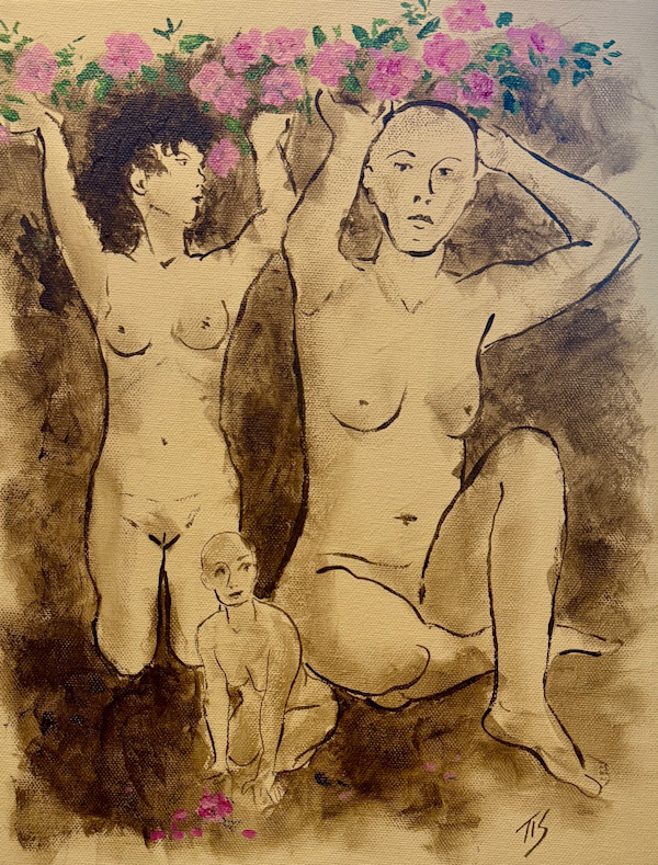 Caryatids of the Rose (study) by Thomas Stevens, Image 1.