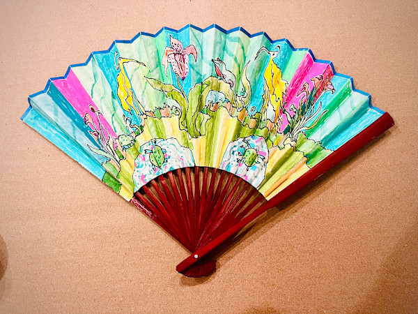 Neon Orchid Fan by Jake Bialos