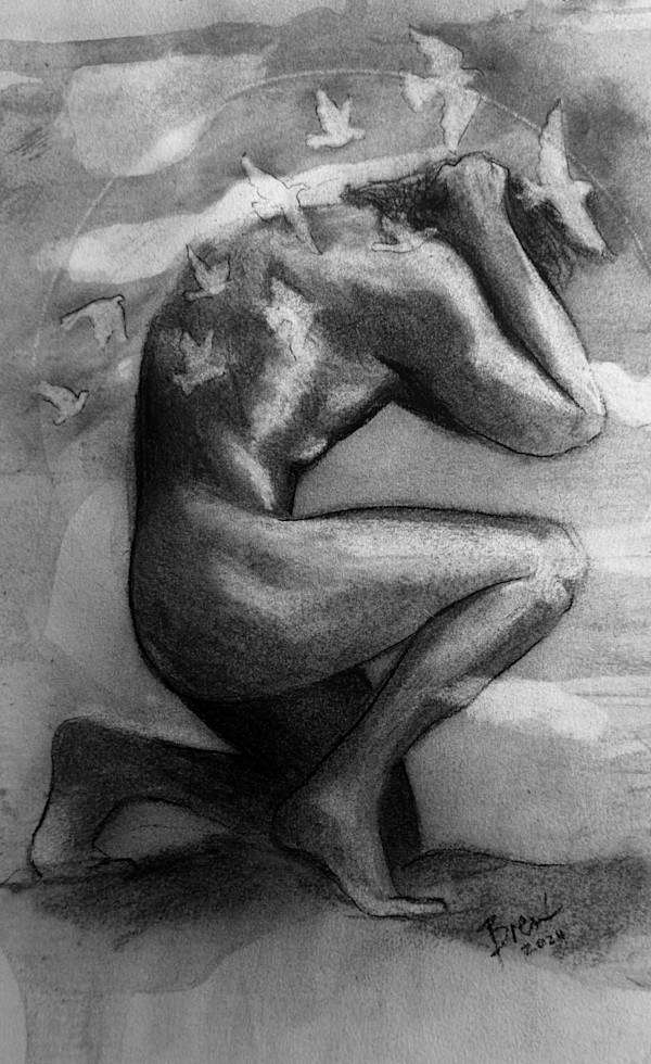 Man on paper by Bren West, Image 1.