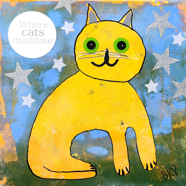 Zen the Mindful Kitty in a Place of Peace by Barbara Younger