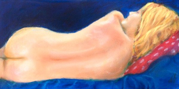 Reclining Nude (Blue) by Thomas Stevens