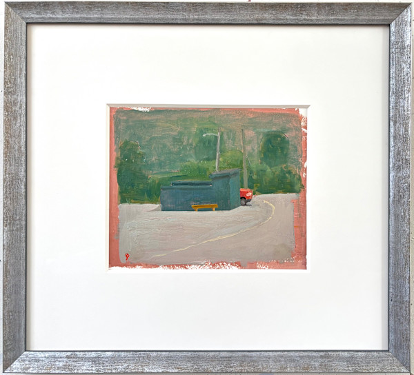 Red Truck Behind Blue Shed (Study) by John Beerman