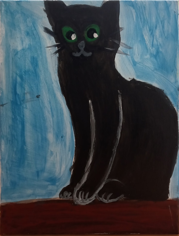 Yin and yang Set (Yin cat) by Emmanuel Soto, Image 1.