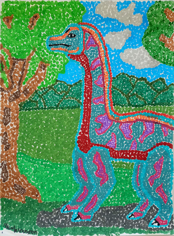 Brontosaurus Eating Leaves by Nicole Vanston, Image 1.