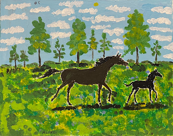 87 - Pasture (Clydesdale) by Alonzo Clemons, Image 1.