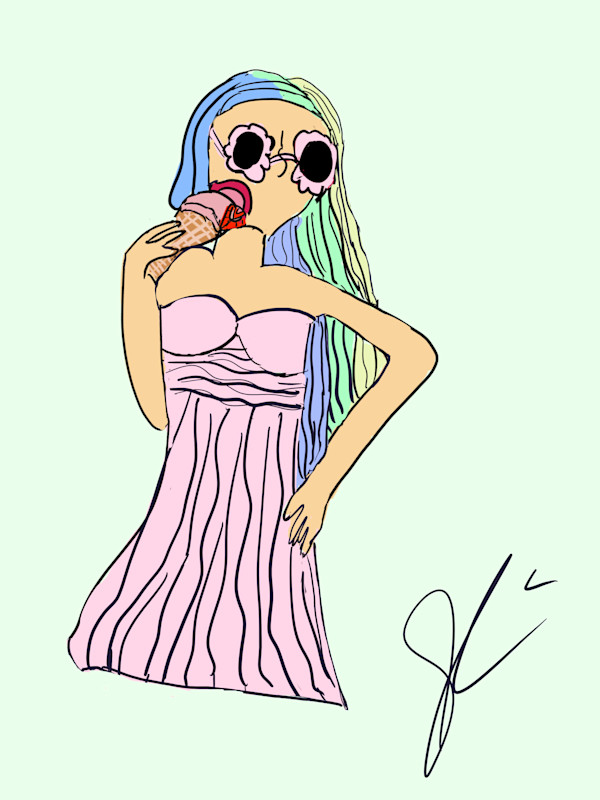 Estrella Enjoying ice  Cream by Skylar K., Image 1.