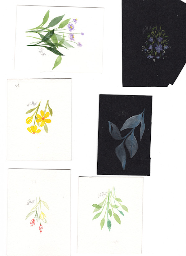 Watercolor  Vignettes 6 by HRH, Image 1.