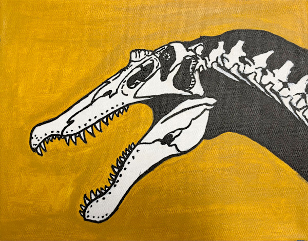Spinosaurus Bone Skull Dinosaur by Nicole Vanston, Image 1.