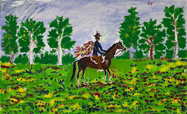 60 - (Angel) Horse Rider by Alonzo Clemons, Image 1.