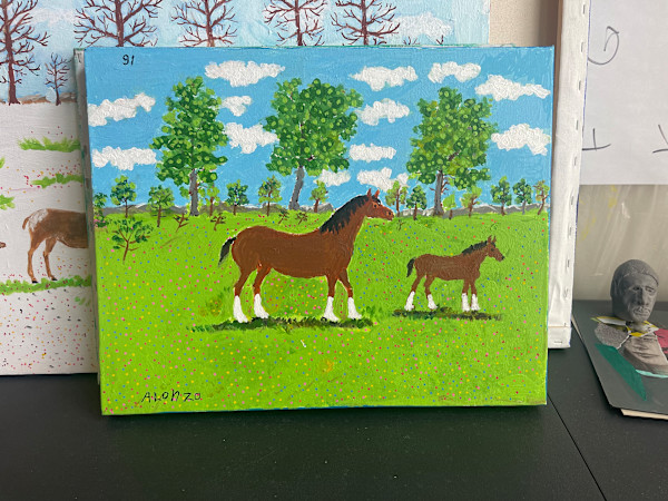 Pasture (Clydesdale) by Alonzo Clemons, Image 1.