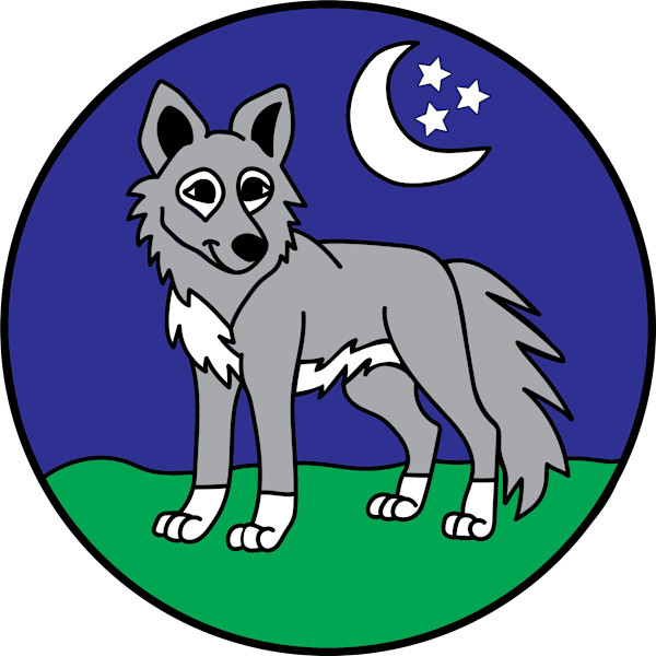 Night Wolf Sticker by Knight S., Image 1.
