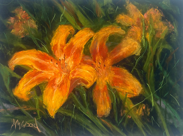 Daylilies (unframed) by Helen Wood, Image 1.