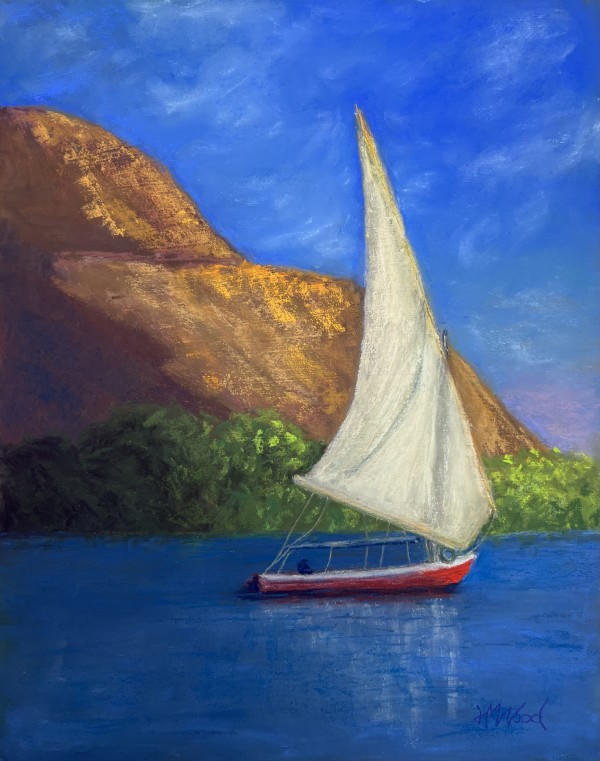 On the Nile (unframed, matted) by Helen Wood, Image 1.