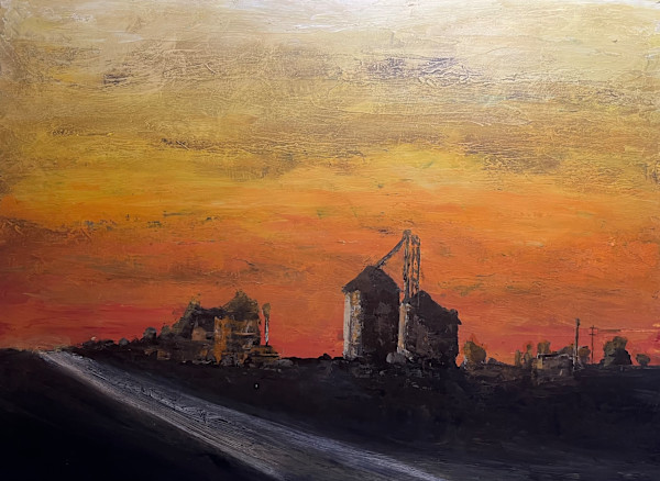 Silos at dusk by Ian Collins