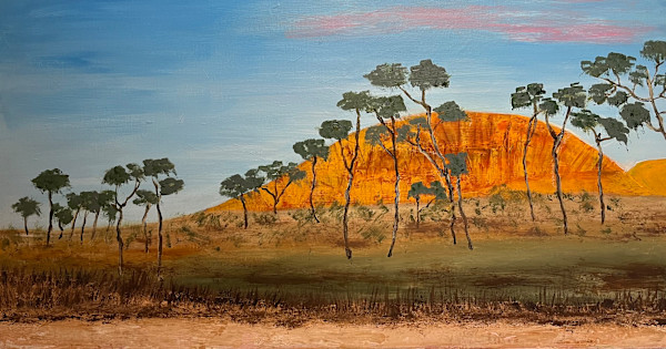 Mount Sonder and trees by Ian Collins