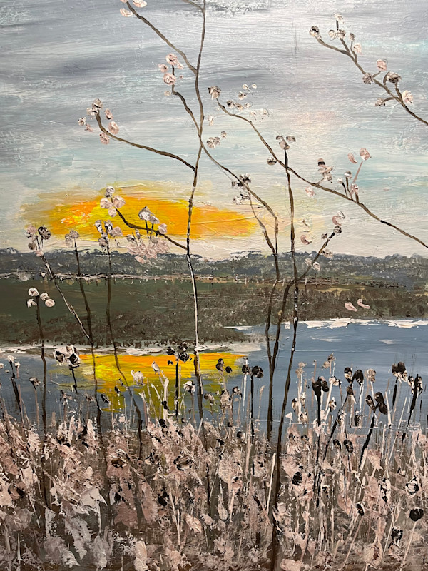 Wild flowers and pond by Ian Collins