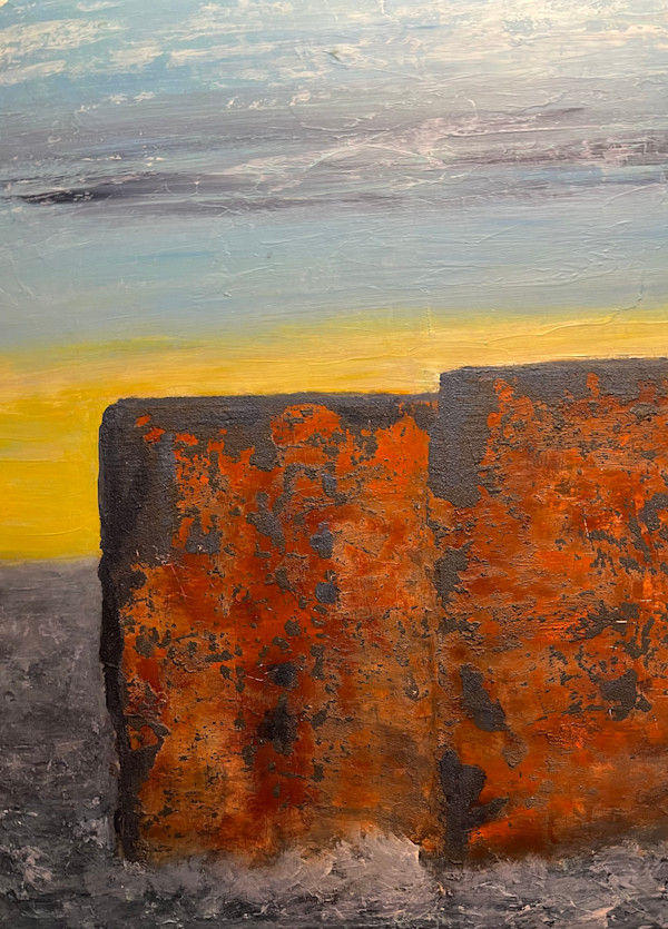 Cliffs by ocean by Ian Collins