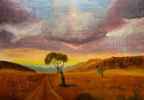 Tree by road by Ian Collins