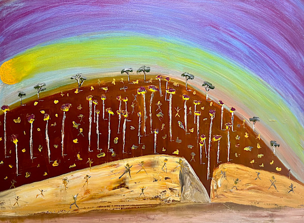 Climbing hills abstract by Ian Collins
