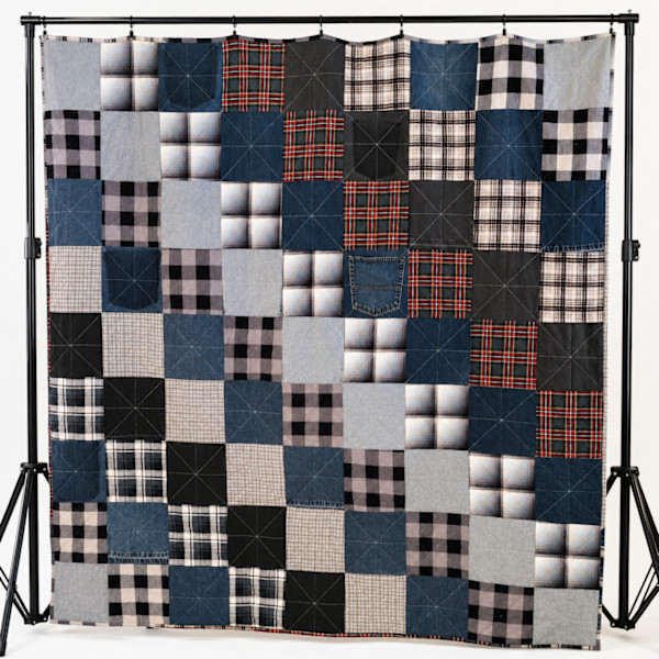 Recycle Jeans Quilt by Jeanette Floyd, Image 1.