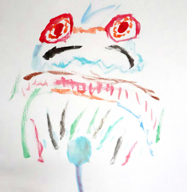 Grumpy Frog by Blake by Kate DeOssie