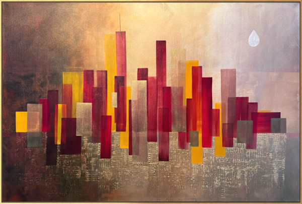 Gotham | giclee canvas print, framed by Kate DeOssie, Image 1.