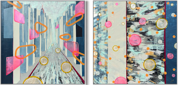 Metropolitan Symphony | Billboards + Taxicabs (left), Rush Hour Rhythms (right) by Kate DeOssie, Image 1.